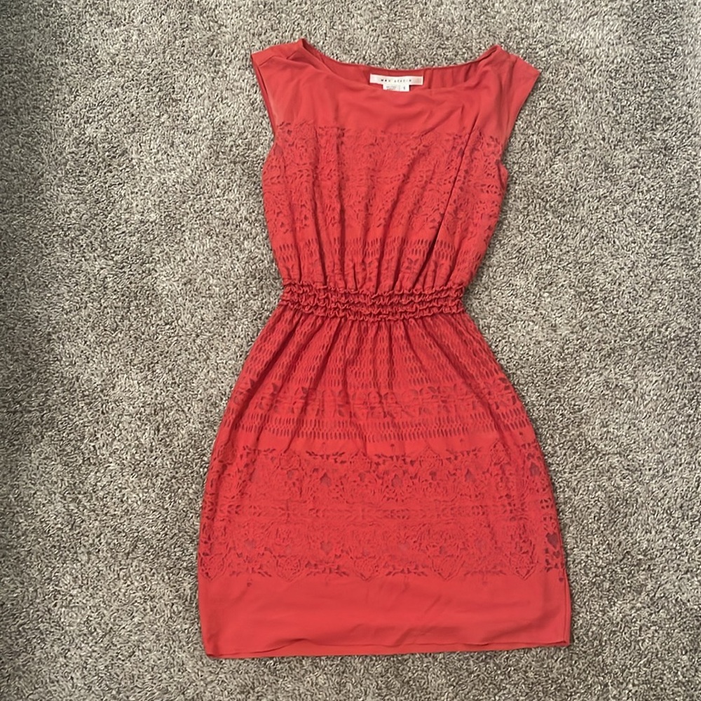 Orange lace dress